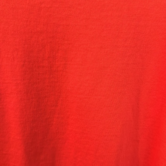 Women's Plus Size Relaxed Supima Cotton Long Sleeve V-Neck T-Shirt - Orange - 1X - Picture 3 of 4